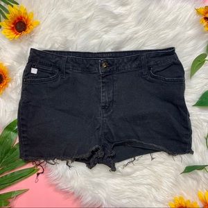 SOLD- Cut Off Black Denim Jean Booty Short Shorts
